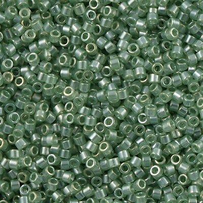 Miyuki Delica Seed Bead 11/0 Crystal Glazed Luster Dusky Moss 7g Tube DB1484