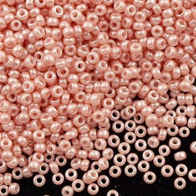 Miyuki Round Seed Bead 15/0 Opaque Salmon Luster 2-inch Tube (429)