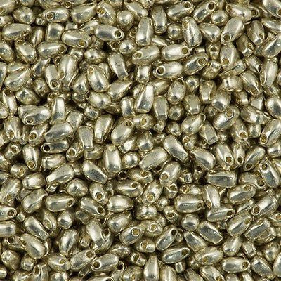 Miyuki Long Drop Seed Bead Duracoat Galvanized Silver 10g (4201)