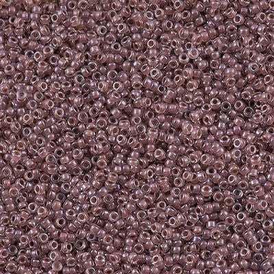 Miyuki Round Seed Bead 15/0 Inside Color Lined Mocha 2-inch Tube (224)