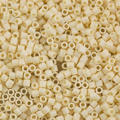 Miyuki Delica Seed Bead 8/0 Opaque Matte Cream AB 6.7g Tube DBL883