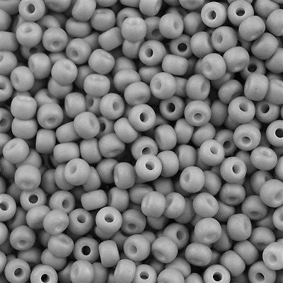 Miyuki Round Seed Bead 6/0 Matte Opaque Gray 20g Tube (1240)