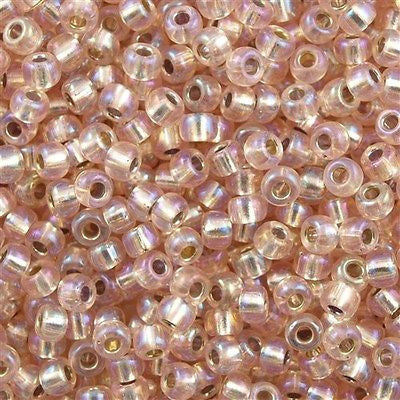 Miyuki Round Seed Bead 8/0 Silver Lined Light Blush AB 22g Tube (1023)