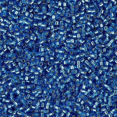 Miyuki Delica Seed Bead 11/0 Silver Lined Azure 2-inch Tube DB1210