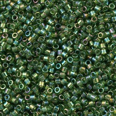 25g Miyuki Delica Seed Bead 11/0 Transparent Olive AB DB1247