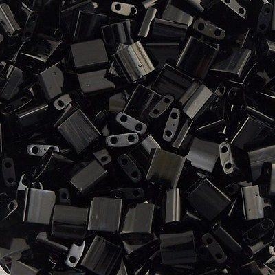 Miyuki Tila Seed Bead Opaque Black 7g Tube (401)