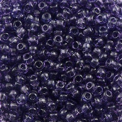 Toho Round Seed Bead 11/0 Transparent Plum 2.5-inch Tube (19)