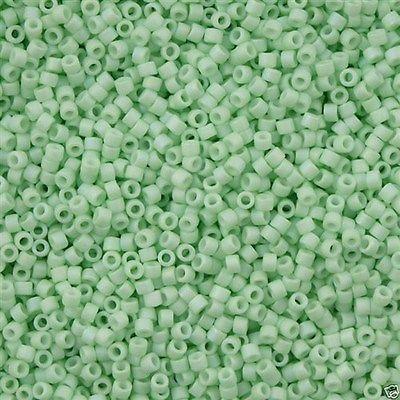 25g Miyuki Delica Seed Bead 11/0 Opaque Matte Cool Mint AB DB1526