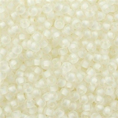 Miyuki Round Seed Bead 11/0 Semi-Matte White Lined Crystal 22g Tube (1920)