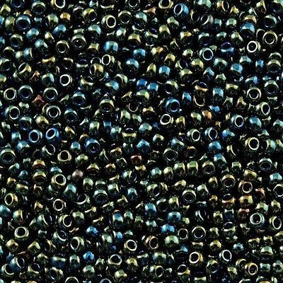 Toho Round Seed Bead 11/0 Metallic Moss Iris 19g Tube (84)