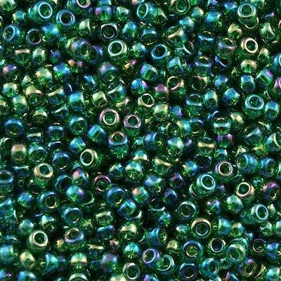 Miyuki Round Seed Bead 6/0 Transparent Light Green AB 20g Tube (179)