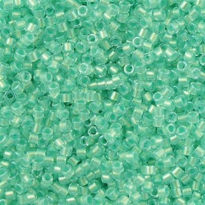 Miyuki Delica Seed Bead 11/0 Inside Dyed Color Crystal Mint 2-inch Tube DB1707