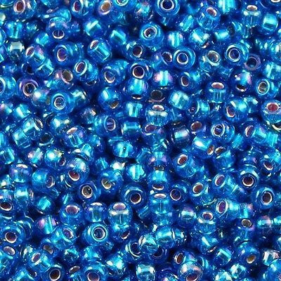 Miyuki Round Seed Bead 11/0 Silver Lined Capri AB 22g Tube (1025)