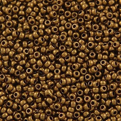 Miyuki Round Seed Bead 8/0 Metallic Light Bronze 22g Tube (457L)