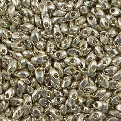 Miyuki Long Magatama Seed Bead Duracoat Galvanized Silver 8g Tube (4201)