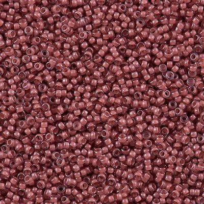 Miyuki Round Seed Bead 15/0 Rose Lined Amethyst 2-inch Tube (364)