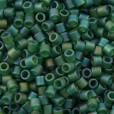 Miyuki Delica Seed Bead 8/0 Transparent Matte Green AB 6.7g Tube DBL858