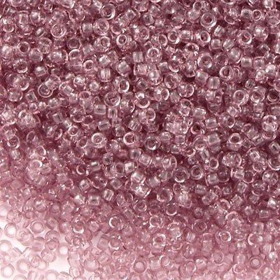 Toho Round Seed Bead 15/0 Transparent Amethyst 2.5-inch Tube (6)