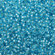 Miyuki Round Seed Bead 11/0 Matte Silver Lined Blue Topaz 22g Tube (18F)