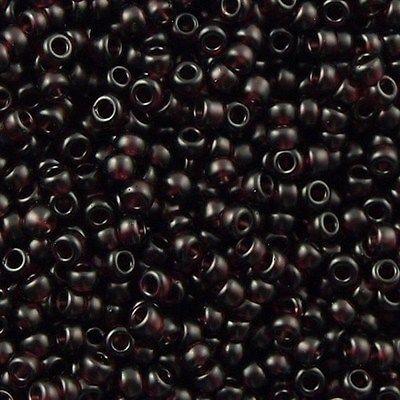 50g Miyuki Round Seed Bead 11/0 Transparent Semi-Matte Dark Purple (2402SF)