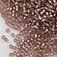 Toho Round Seed Bead 11/0 Transparent Matte Silver Lined Amethyst 19g Tube (26F)