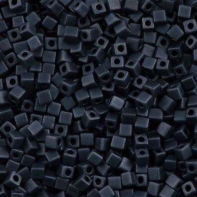 Miyuki 3mm Cube Seed Bead Matte Gunmetal 10g (2001)