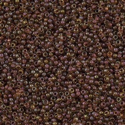 Miyuki Round Seed Bead 15/0 Amethyst Lined Topaz 2-inch Tube (379)