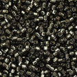 Miyuki Delica Seed Bead 11/0 Silver Lined Dyed Dark Grey 2-inch Tube DB613