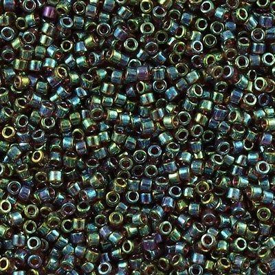 25g Miyuki Delica Seed Bead 11/0 Topaz Luster AB DB122