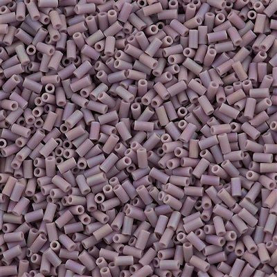 Miyuki 3mm Bugle Bead Matte Opaque Mauve AB 5-inch Tube (410FR)