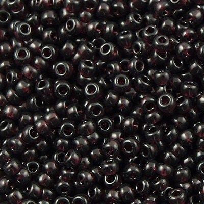 Miyuki Round Seed Bead 8/0 Transparent Dark Purple 22g Tube (2402)