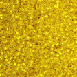 Miyuki Round Seed Bead 11/0 Matte Silver Lined Yellow 22g Tube (6F)