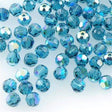 12 TRUE CRYSTAL 4mm Faceted Round Bead Indicolite AB (379 AB)