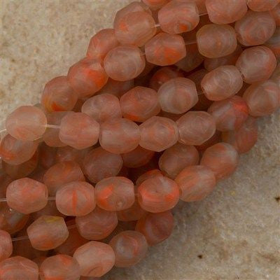 100 Czech Fire Polished 4mm Round Bead Hurricane Matte Badlands (04980H)