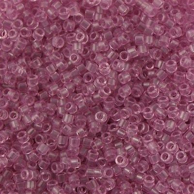 Miyuki Delica Seed Bead 11/0 Crystal Glazed Blushing Rose 2-inch Tube DB1403