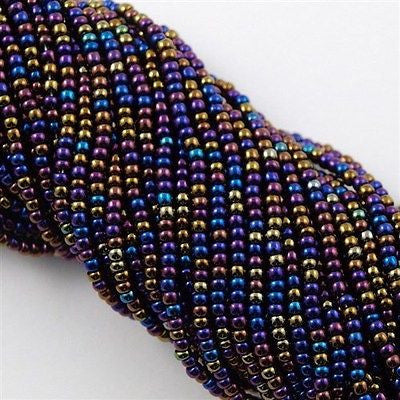 Czech Seed Bead Jet AB 1/2 Hank 11/0 (59205)