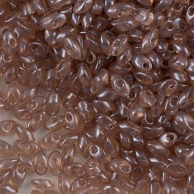 Miyuki Long Magatama Seed Bead Transparent Tan 15g LM-3512