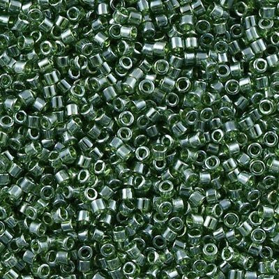 Miyuki Delica Seed Bead 11/0 Transparent Luster Olive green 2-inch Tube DB1227