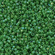 25g Miyuki Delica Seed Bead 11/0 Opaque Green AB DB163