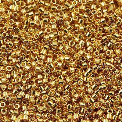 25g Miyuki Delica Seed Bead 11/0 24kt Gold Plated DB31