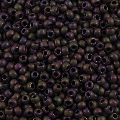 50g toho Round Seed Bead 8/0 Matte Metallic Plum Iris (85F)