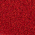 Miyuki Round Seed Bead 11/0 Matte Silver Lined Red (10F)