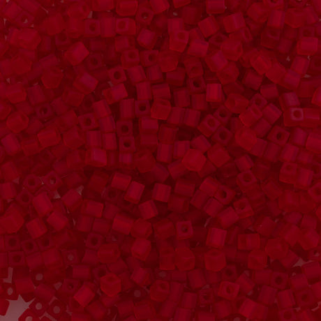 Miyuki 3mm Cube Seed Bead Matte Ruby (141F)