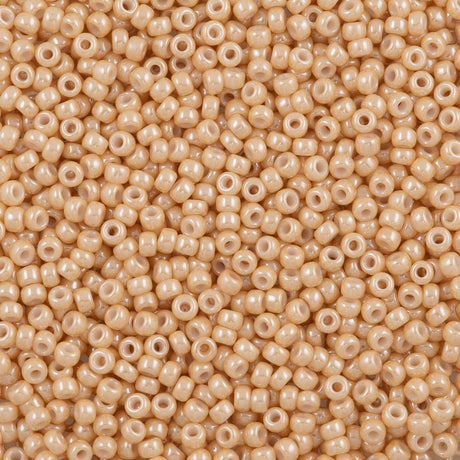 Miyuki Round Seed Beads 8/0 Opaque Beige Luster (593)