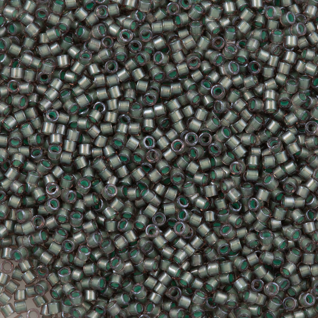 Miyuki Delica Seed Bead 11/0 Inside Dyed Color Aqua Grey 2-inch Tube DB1712