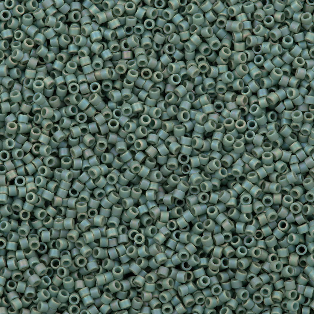 25g Miyuki Delica Seed Bead 11/0 Matte Opaque Glazed Sea Opal AB DB2313