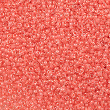 Miyuki Round Seed Bead 11/0 Inside Color Lined Pink Grapefruit (204)