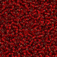 Toho Round Seed Beads 6/0 Silver Lined Garnet 2.5-inch tube (25C)