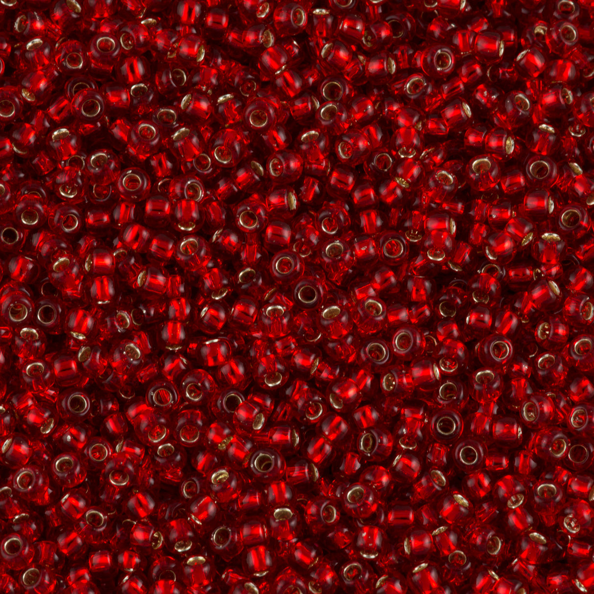 Toho Round Seed Beads 6/0 Silver Lined Garnet 2.5-inch tube (25C)