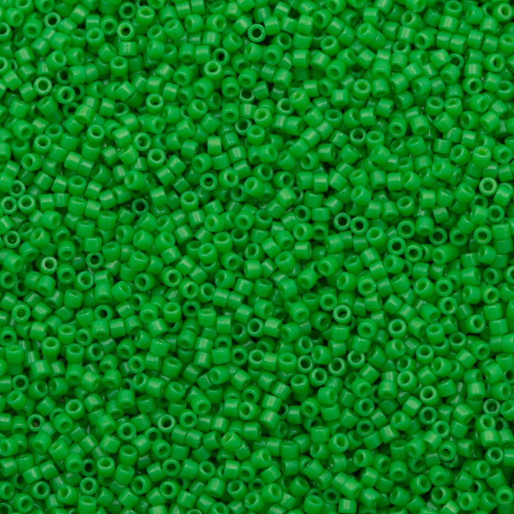 25g Miyuki Delica Seed Bead 11/0 Duracoat Dyed Opaque Fiji Green DB2126